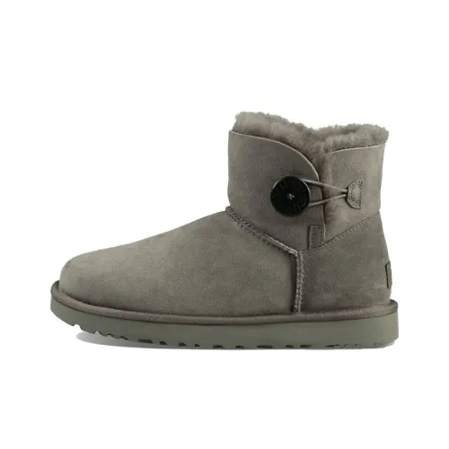 UGG Bailey Button II Boot Теплый противоскользящий с покрытием Короткий сноубутсы Женские Серый