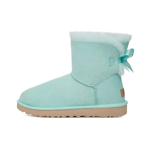 UGG Bailey Bow II Boot Теплоизоляционный противоскользящий короткий сноубутс женский небесно-голубой