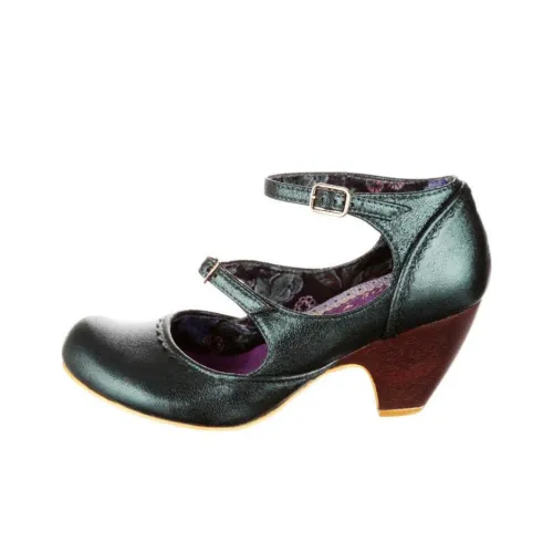 IRREGULAR CHOICE Keep It Classy Грубый каблук Высокие каблуки 6,5 см Женские Зеленый
