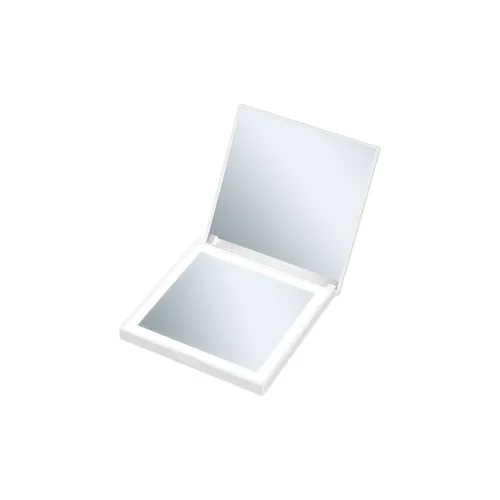 MUSU Двойное складное зеркало с LED-освещением 2x увеличение портативное зеркало для макияжа с LED-освещением