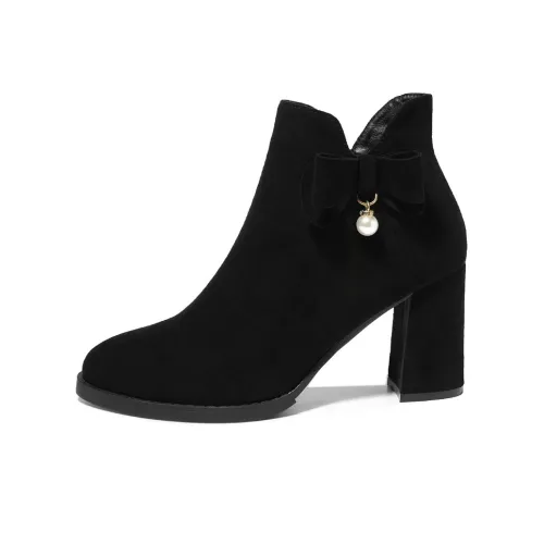 Guci Tianlun Ботильоны Женские Черные