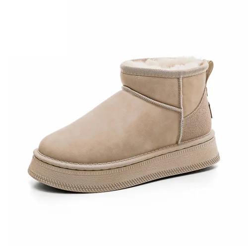 PAUL FRANK Термический Увеличение Высоты Короткие Снежные Ботинки Женские Бежевые