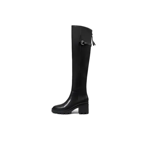 Rosa Bianca Knight Boots Колено Высокие сапоги 6 см Женские