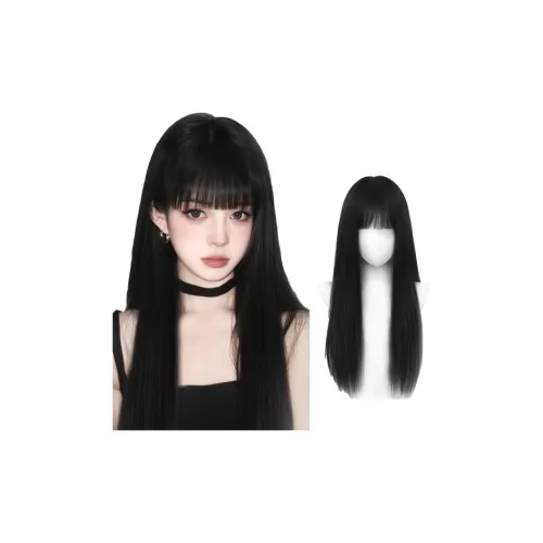 YOSEE Fujin Ветер Черный длинный прямая женская парик с тонкими прядями объем и придание пышности естественный модный