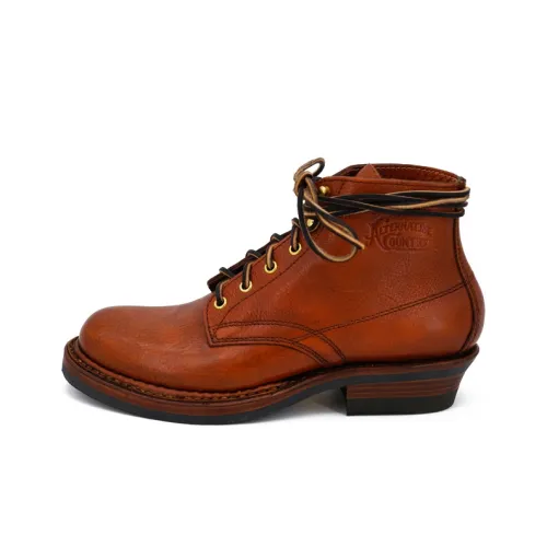 Alternative Country Blucher Vintage Casual Martin Boots Unisex Brown