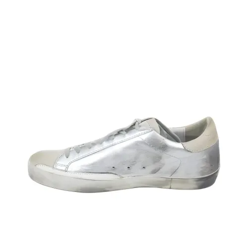 Golden Goose Супер Звезда Скейтборд Кроссовки Низкие Серебряные Мужские