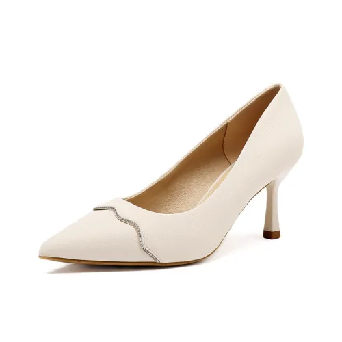 Spider King Низкий каблук Высокий каблук 7 см Женский Экрю