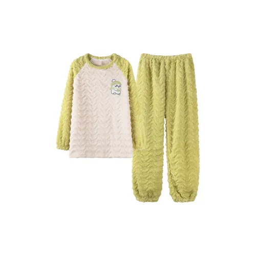 XIAFENYAN Пижамный комплект женский зеленый