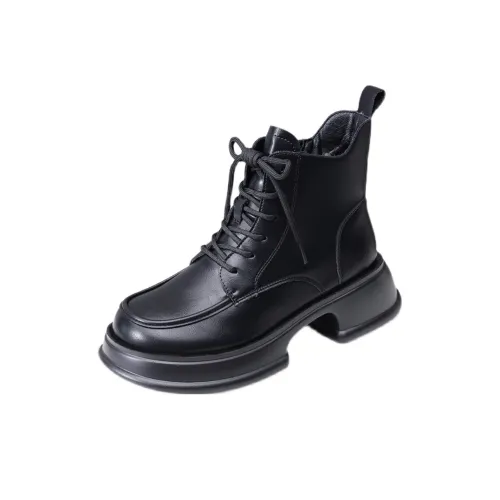 Peach Print Короткий Мартин Boot Унисекс Черный