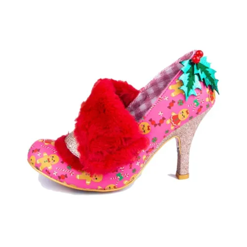 IRREGULAR CHOICE Festive Flack Flick Flack Узкий каблук Высокие каблуки Женские Розовый