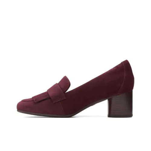 Clarks Высокие каблуки Бургундский Женские