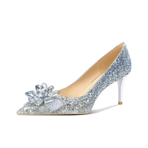 Imono Высокие каблуки Женские Серебряные