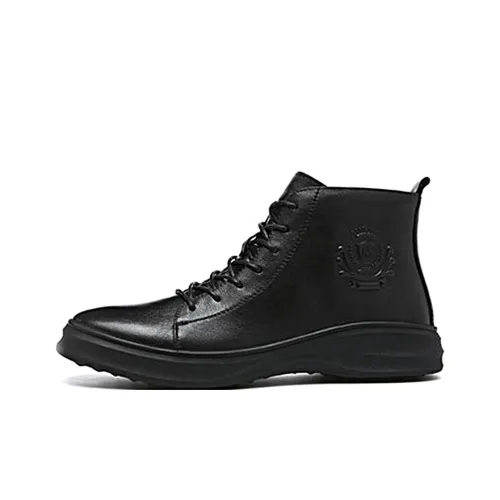 YEDANI Короткий ботинок Martin 4CM Мужской Черный