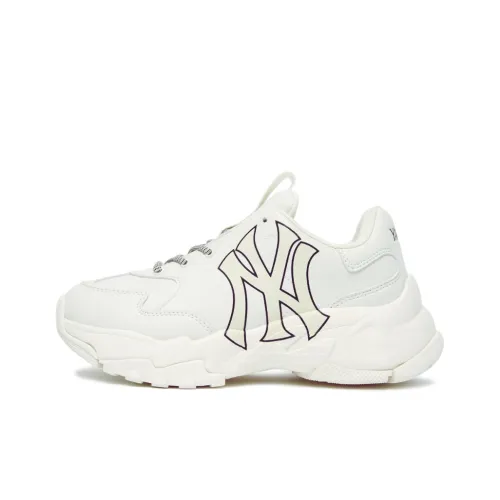 Mlb Base Logo Big Ball Chunky Аbrasion Resistant Увеличение Высоты Низкий Топ Толстая Подошва Кроссовки Унисекс Белый