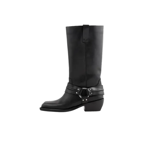 Sandro Высокие сапоги на каблуке 5 см Женские Черные