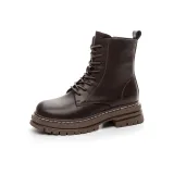 Коричневый, плоская подошва