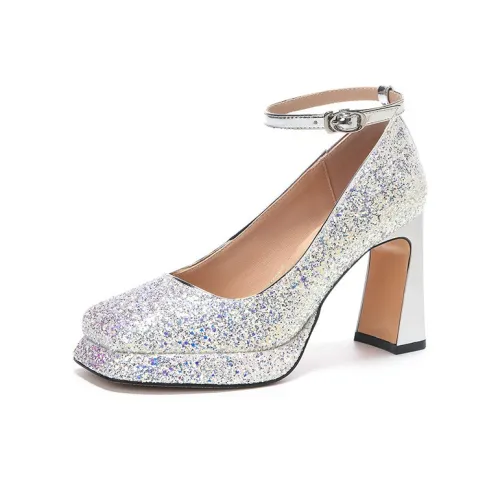 HKCP Грубый каблук Высокие каблуки 9 см Женские