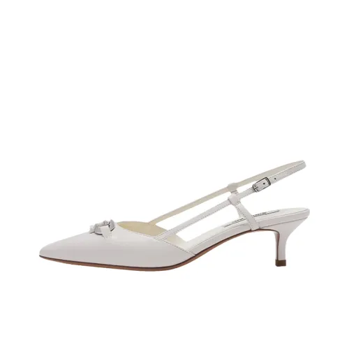 73Hours Захватывающий код Модная одежда Сандалии Конусный каблук Высокие каблуки 4,5 см Женские Экрю