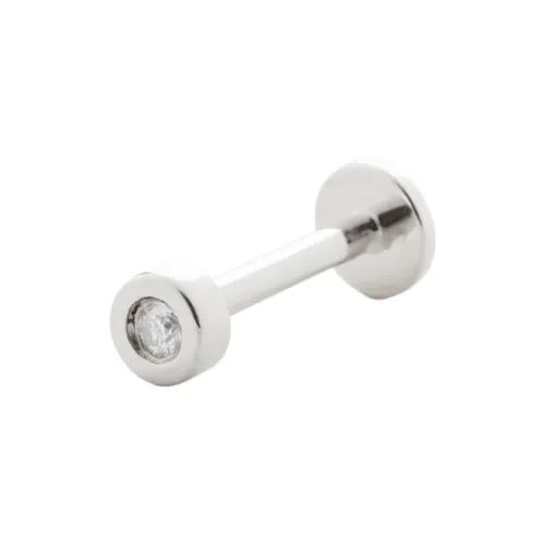 Monica Vinader 14K Белое золото с ромбовидными серьгами-гвоздиками женское серебро