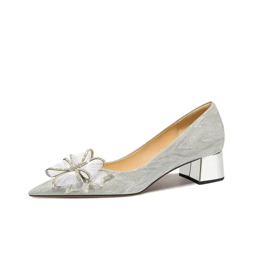 Lily Wei Сердце Fluttering Квадратный каблук Высокие каблуки 3,5 см Женские