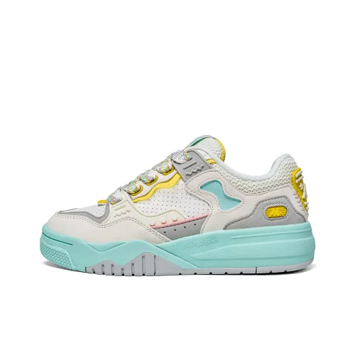 Кроссовки для скейтбординга KAPPA Low Top Классические Белый/Зимний Белый/Холодный Серый Женские
