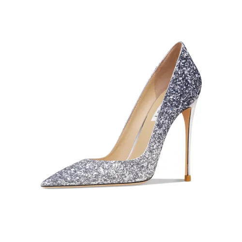Suyymakk Узкий каблук Высокие каблуки Женские Серебряные Синий