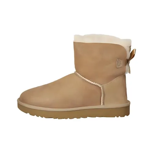 UGG Термостойкие Короткие Снежные Ботинки Женские Песочного Цвета