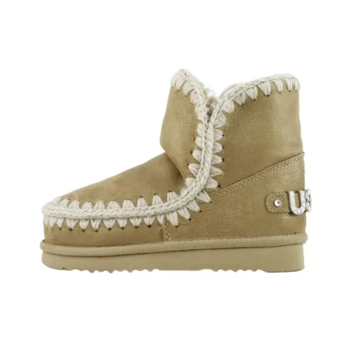 MOU Термостойкие противоскользящие ботинки с низким верхом для снега женские коричневые