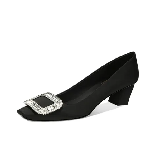 LUKECSION Квадратный каблук Высокие каблуки 4CM Женские