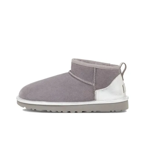 UGG CLASSIC ULTRA MINI Термический Устойчивый к истиранию Зимние ботинки для лодыжки Женские Фиолетовый Серый