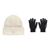 Белая кепка + черная перчатка