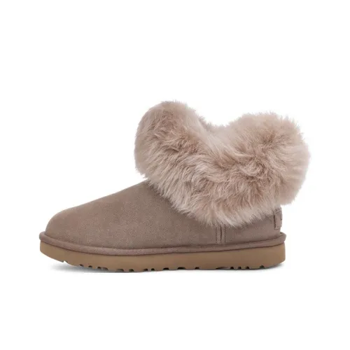 UGG CLASSIC MINI Fluff Ожерелье-чокер Теплоизоляционный Slip-resistant Ankle Длина Сноубутсы Женские Reindeer Коричневый