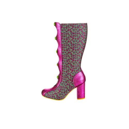 IRREGULAR CHOICE Женские высокие сапоги до колена, красные и зеленые