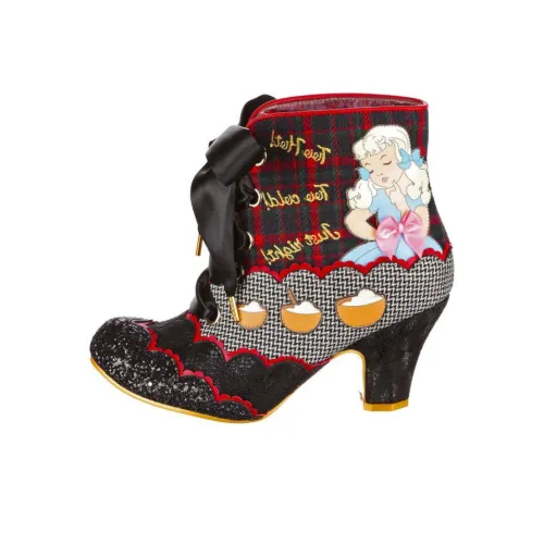 IRREGULAR CHOICE Ботильоны Черно-красные Женские