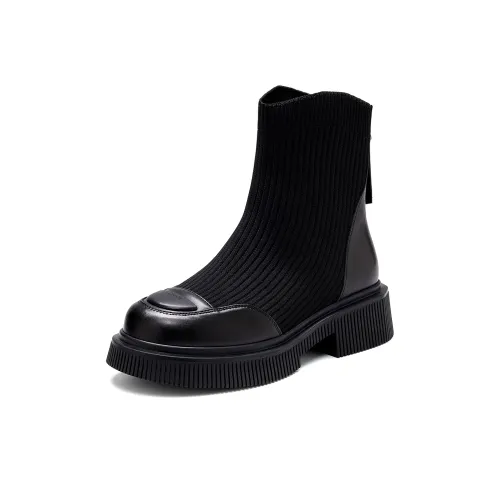 BAIJIHONG Короткий ботинок Martin 5 см женский черный