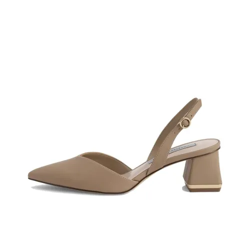 CHARLES KEITH Грубый каблук Высокие каблуки 5,3 см Женские Песочный