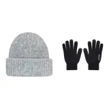 Серый цвет, шляпа + черный цвет, перчатка