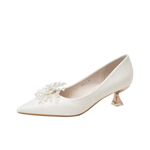 Bamiti Узкий каблук Высокие каблуки 5-7 см Женские Экрю