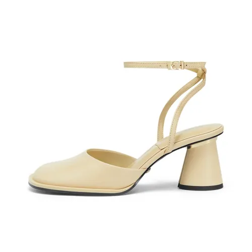 CHARLES KEITH Грубый каблук Стильные Сандалии Женские Бежевые