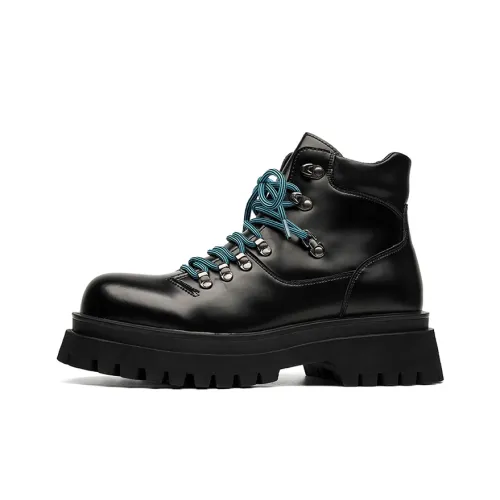 GZZ Короткий Мартин Ботин Мужской Черный