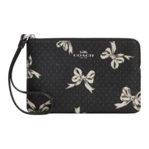 COACH Клатч из искусственной кожи маленький женский черный и разноцветный