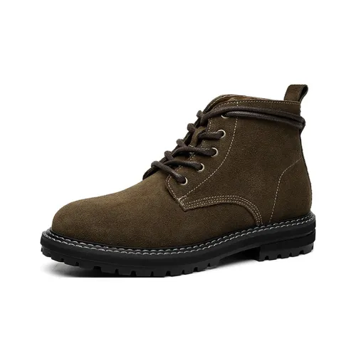 MODENGPAN Короткий Мартин Ботинок 3 см Мужской Коричневый