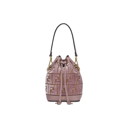 FENDI Mon Tresor Вельветовая ведрообразная сумка сумка на одно плечо мини женская розовая