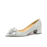 Серебряный [Квадратный каблук]