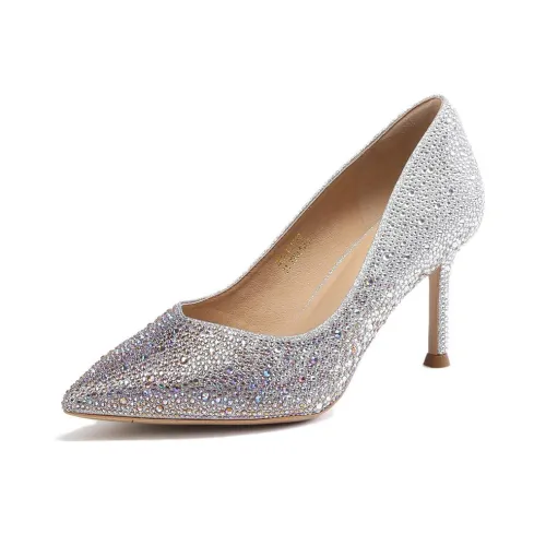 ST SAT Узкий каблук Высокие каблуки 8,3 см Женские Серебряный Фиолетовый