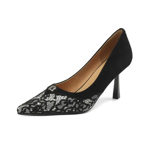 High End Ручная работа SERIES Высокие каблуки Черный Женские