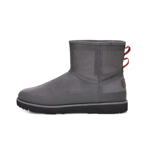 UGG CLASSIC MINI URBAN TECH WP Термический Износостойкий Противоскользящий Короткий Снегобут Мужской Серый