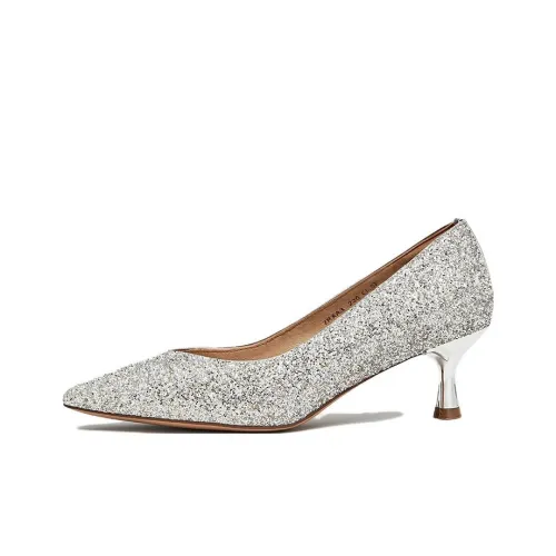 TATA Узкий каблук Высокие каблуки 6 см Женские Серебряные