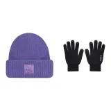 Фиолетовая шляпа + черные перчатки