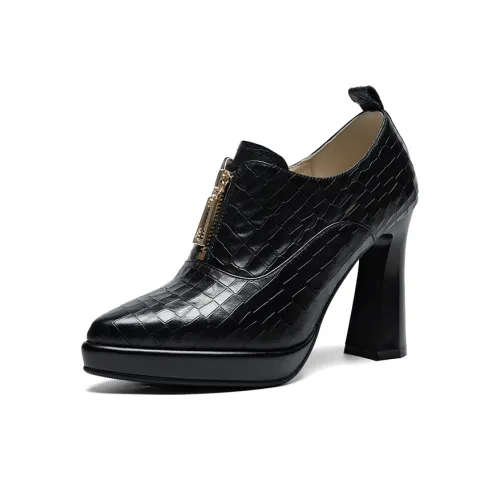 ZHR Грубый каблук Высокие каблуки 10 см Женские